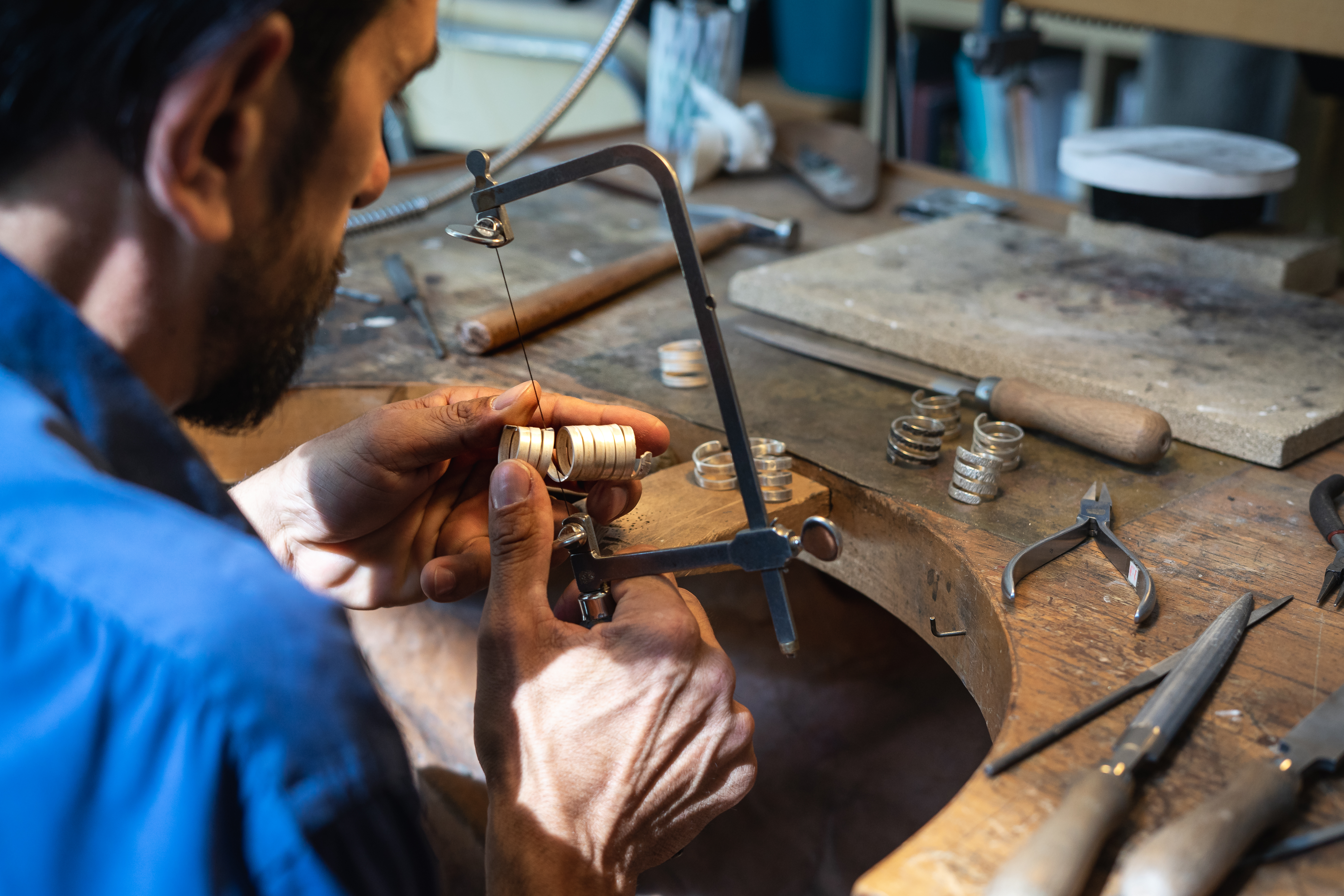 Cristiano Infantini bei der Arbeit im Atelier I © Vanja Pandurevic