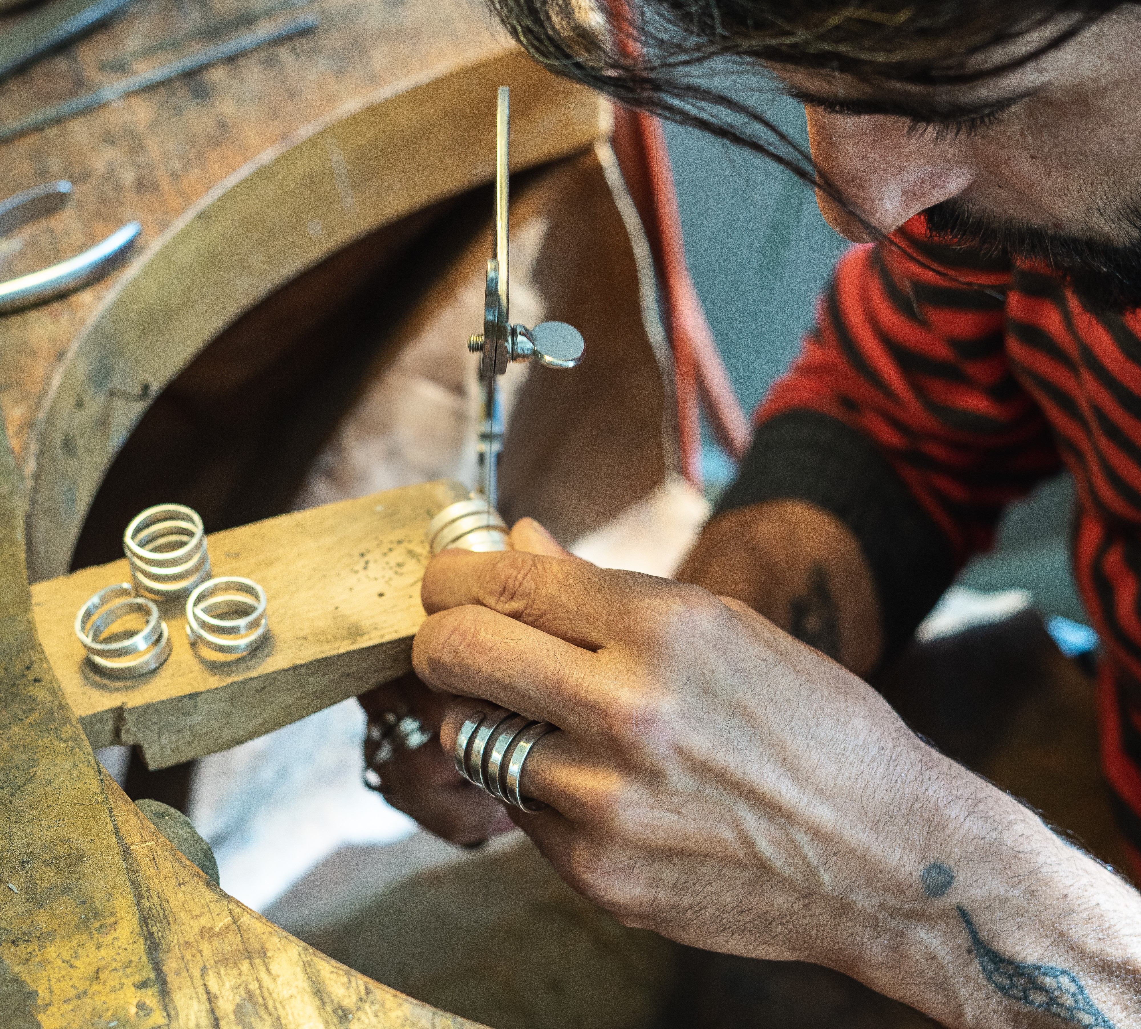 Cristiano Infantini bei der Arbeit im Atelier I © Vanja Pandurevic