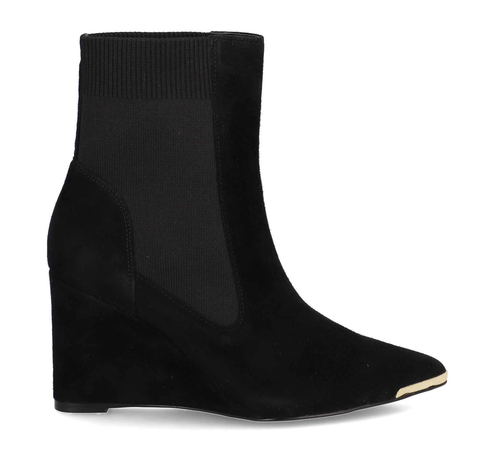 HUMANIC x SILVIA SCHNEIDER Veloursleder Stretchstiefelette AVA in Schwarz I © humanic.net