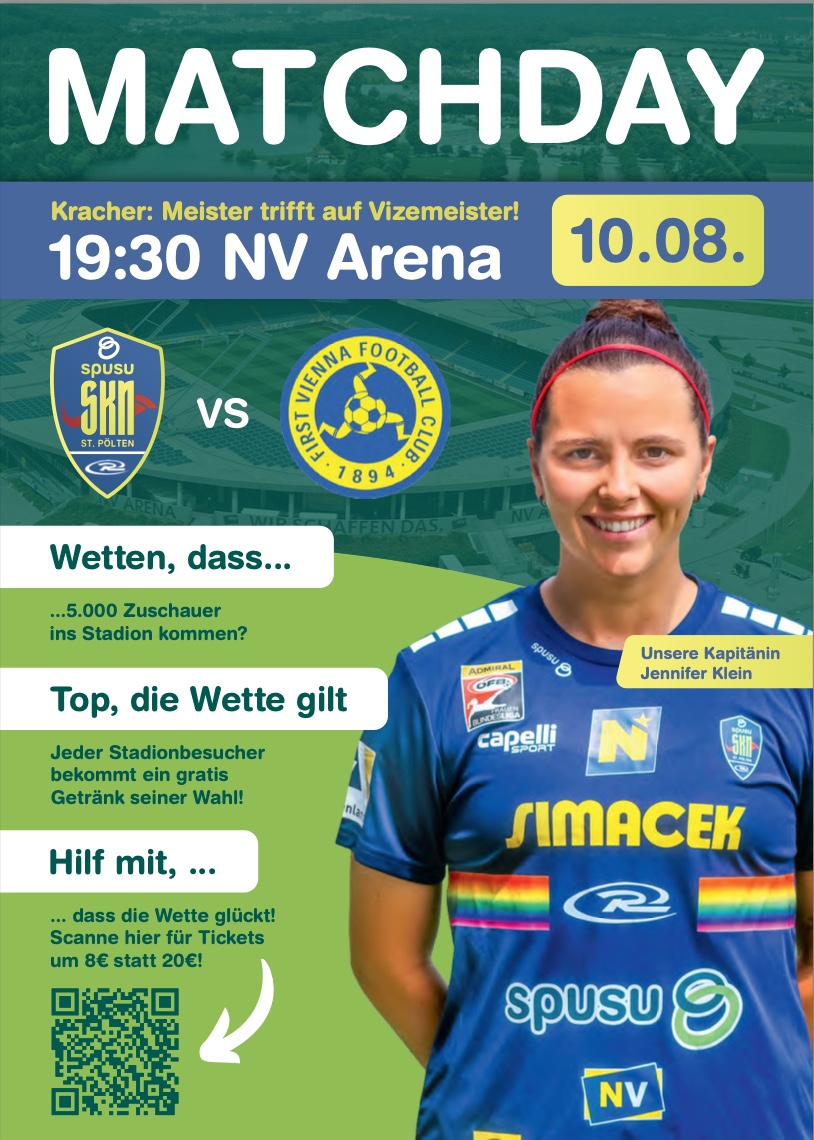 Matchday Plakat I © spusu SKN St. Pölten Rush