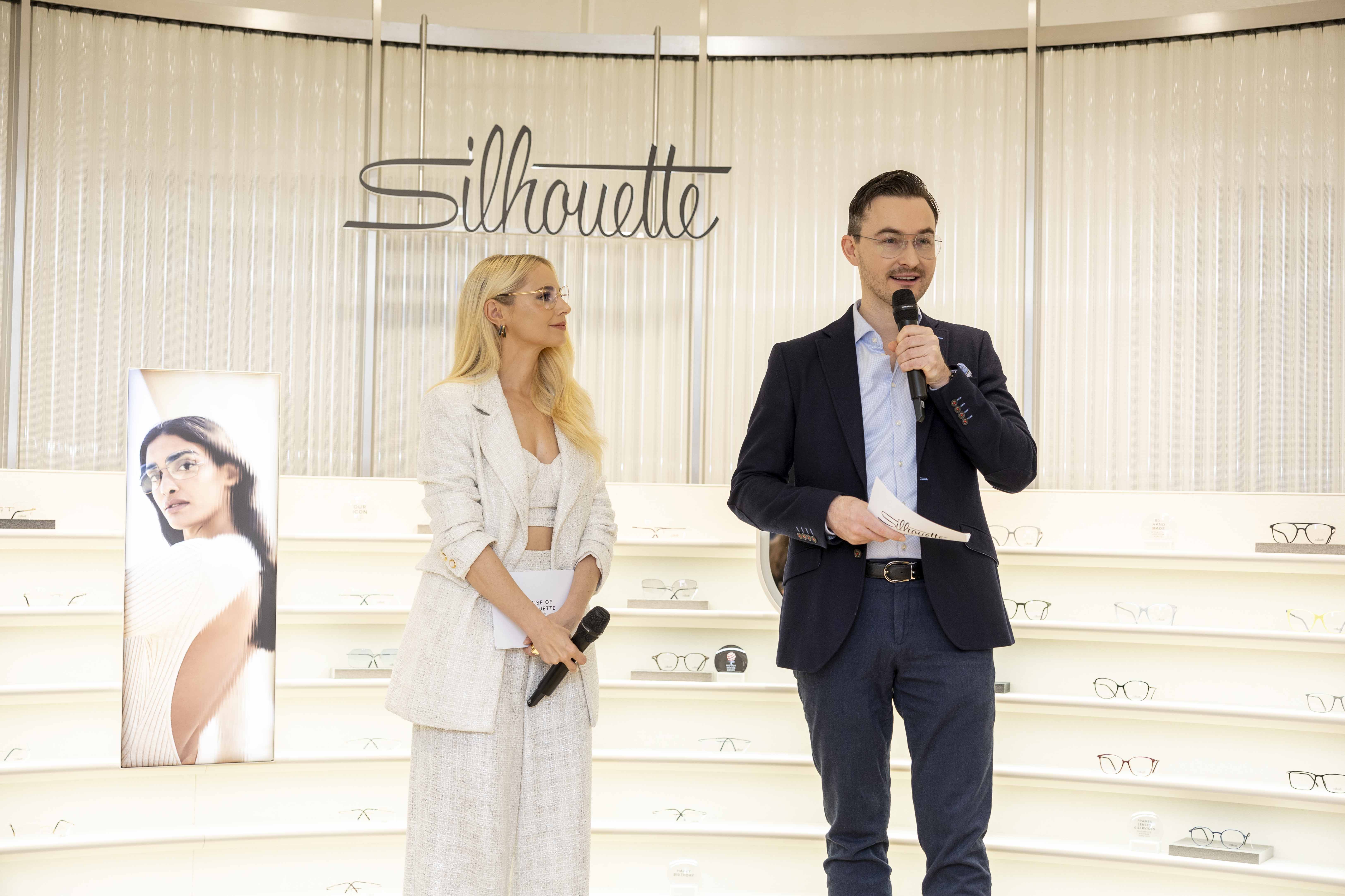 HOUSE OF SILHOUETTE Eröffnung mit Silvia Schneider und Silhouette Group CMO Michael Schmied I © Stefan Joham
