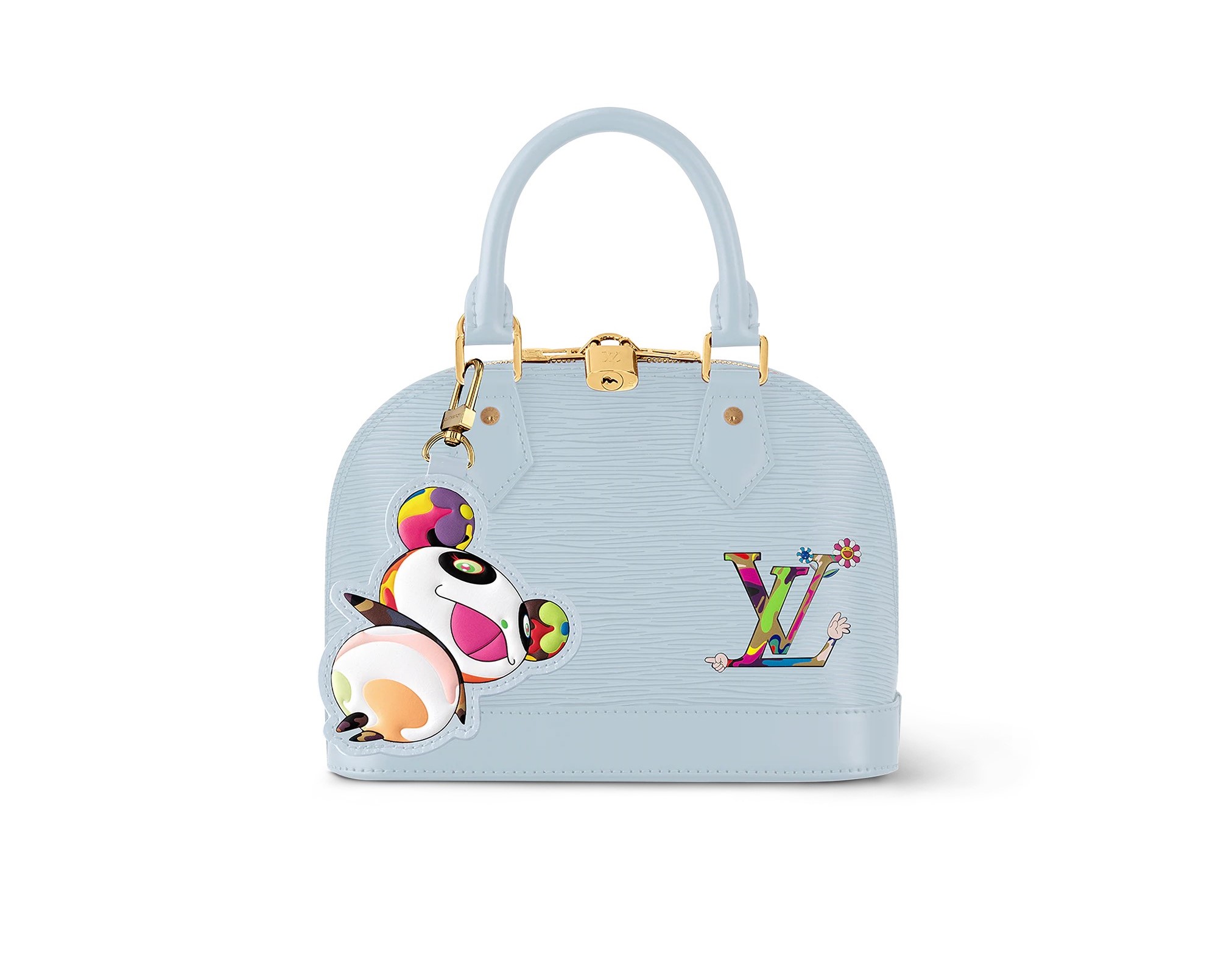 Louis Vuitton x Takashi Murakami Alma BB Blue Superflat I © Courtesy of Louis Vuitton