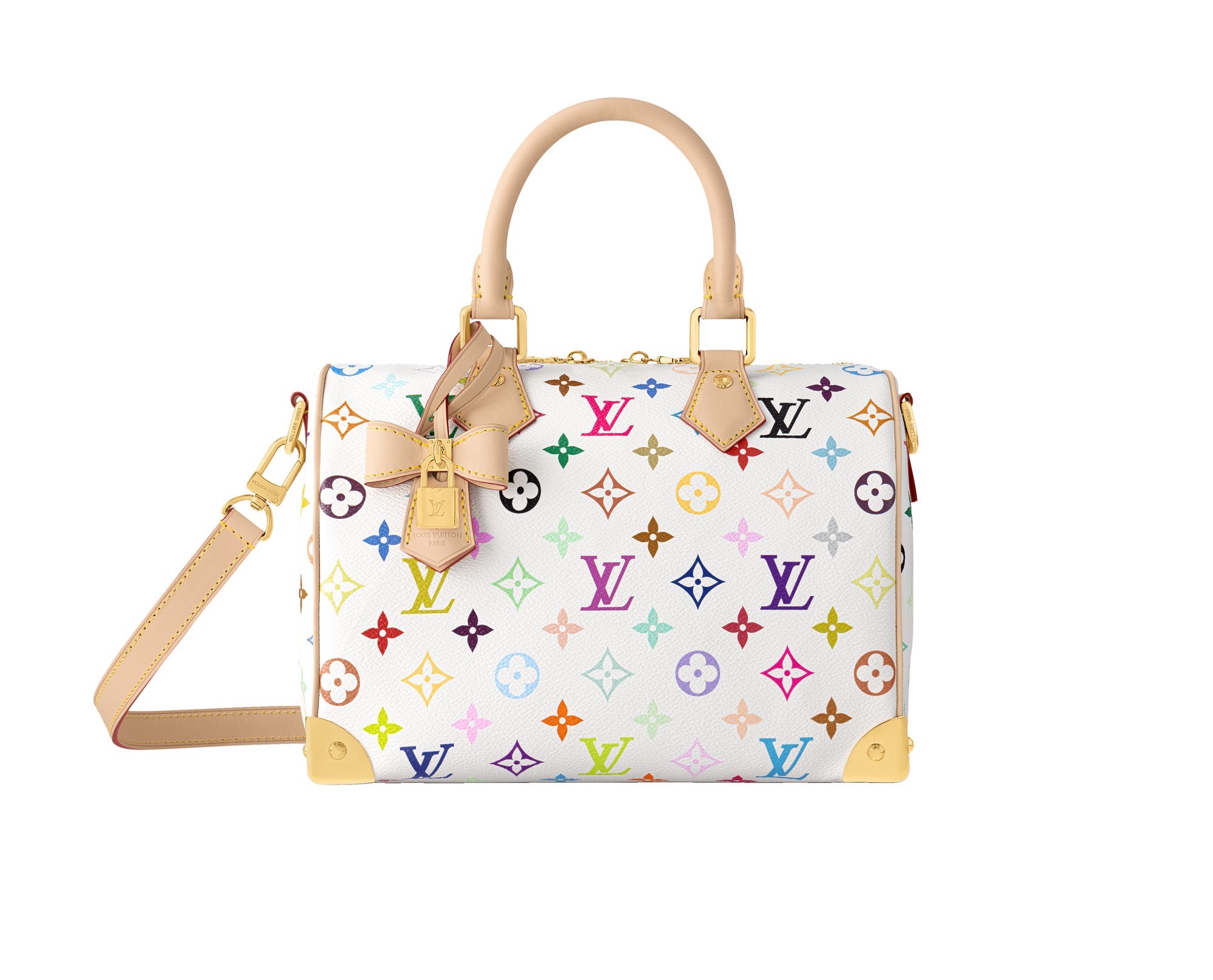 Louis Vuitton x Takashi Murakami Speedy 25 Multicolor Blanc I © Courtesy of Louis Vuitton